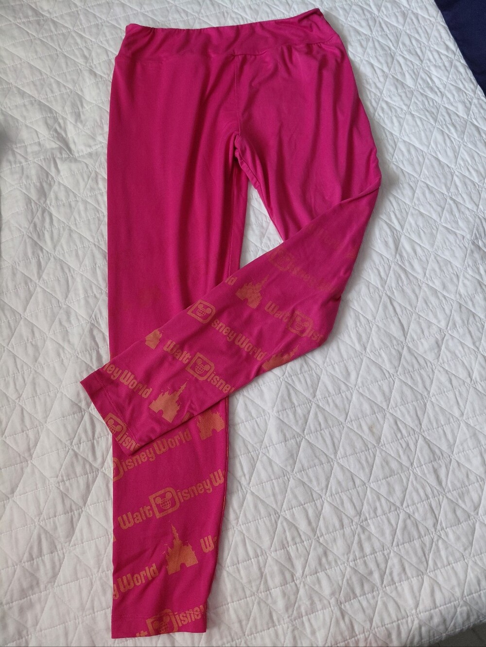 Disney Hot Pink Logo Active Leggings